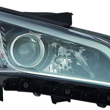 CarLights360: Fits 2015 2016 2017 HYUNDAI SONATA Head Light Assembly Passenger Side w/Bulbs (Black Housing) - (DOT Certified) Replacement for HY2503183