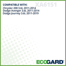 ECOGARD XA6151 Premium Engine Air Filter Fits Chrysler 200 3.6L 2011-2014 | Dodge Journey 3.6L 2011-2019, Avenger 3.6L 2011-2014