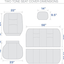 BDK OS-332-RD_AMCAC Venice Series Car Seat Covers for Auto - Red Stripes on Flat Black Cloth - Split Bench Function, Original Cover Protection