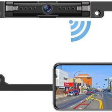 DoHonest WiFi Digital Wireless Backup Camera for iPhone/Android, IP69 Waterproof License Plate Frame Camera for Cars,Trucks,Vans Pickups,SUVs Guide Lines On/Off - V18