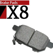 AutoDN Front and Rear Clean Ceramic Brake Pads For 2006 Lincoln Zephyr