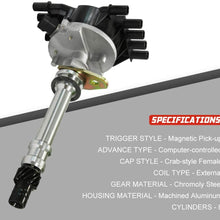 Ignition Distributor for 1996-2002 Chevy Tahoe C1500 K1500 C2500 K2500 5.0L 5.7L Small Block 305 350 New Distributor With Black Cap
