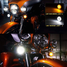 NTHREEAUTO 2 Inch Bullet Front & Rear LED Turn Signals 12V Motorcycle Brake Running Lights Panel with 1157 Base Compatible with Harley Sportster, Dyna, Iron 883, Road King, Softail, Electra Glide