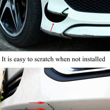 Lip Spoiler Universal Carbon Fiber Black Rubber Side Skirt Front Bumper Protector Guard Scratch-Resistant Car Exterior Accessories Trim Body Kit for Cars(2.5m/8.2ft)