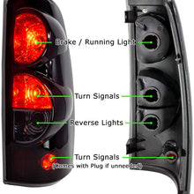 ZMAUTOPARTS Chevy Silverado/ GMC Sierra Pickup Tail Brake Lights Lamp Black/Smoke