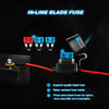 Nilight NI -WA 07 LED Light Bar Wiring Harness Kit SASQUATCH LIGHTS 12V 5Pin Rocker Switch Laser On off Waterproof Switch Power Relay Blade Fuse-2 Lead,2 Years Warranty