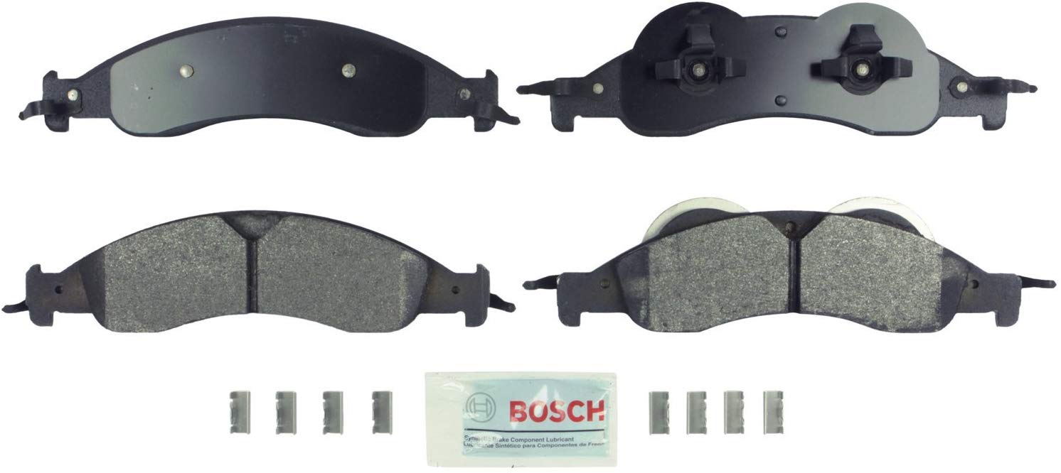 Bosch BE1278H Blue Disc Brake Pad Set with Hardware for Select Ford Expedition and Lincoln Navigator SUVs - FRONT