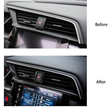 Thenice for 10th Gen Civic ABS Carbon Fiber Style Center Consoles Air Vent Wind Outlet Trims Interior Decoration Stickers for Honda Civic 2016 2017 2018 2019 2020