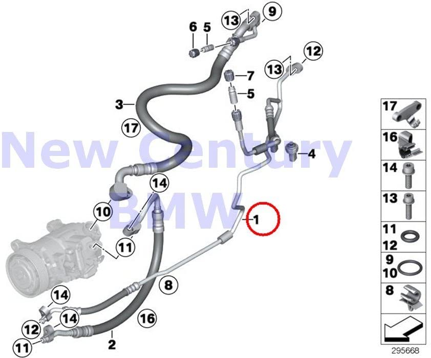 Genuine BMW F25 F26 Condenser Expansion Valve Pressure Pipe OEM 64539228234