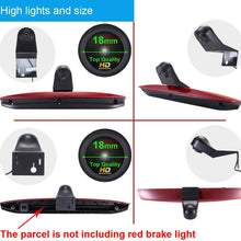 HD IP68 1280pixels Third Roof Top Mount Brake Lamp Reverse Rear View Backup Camera Angle and distance Adjustable IR Night Vision for Benz Vito W447 109 111 114 BLUETEC LWB Kasten Van + rearview mirror