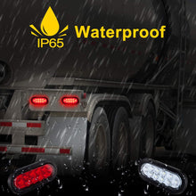 LIMICAR 4 RED 2 White 6" Oval LED Trailer Tail Lights Kit 10-LED Stop Turn Brake Reverse Back UP Marker Tail Light for Truck Trailer Trail Bus RV Jeep 2 Pack