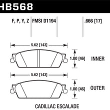 Hawk Performance HB568Z.666 Performance Ceramic Brake Pad