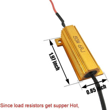 iBrightstar 50W 6ohm Load Resistors - Fix LED Bulb Fast Hyper Flash Turn Signal Blink Error Code