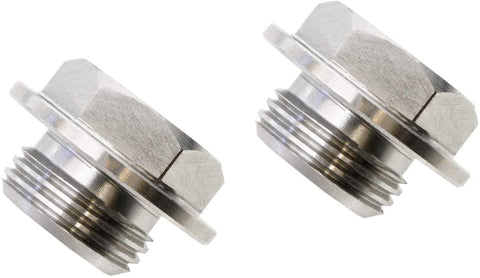 PitVisit O2 Sensor Bung Plug Low Profile Stainless Steel M18 x 1.5 Oxygen Wideband Sensor Bung Plug with 19mm Hex Head fits Bosch Type Lambda Sensor Universal Fit (Pack of 2)