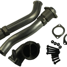 JDMSPEED New Powerstroke Turbo Diesel With Hardware Bellowed Up Pipe Kit 679-005 Replacement For Ford 7.3L 99-03