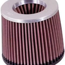 K&N Reverse Conical Air Filter: High Performance, Premium, Replacement Filter: Flange Diameter: 2.75 In, Filter Height: 5 In, Flange Length: 0.75 In, Shape: Round Reverse Tapered, RR-2803