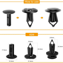 GOOACC GRC-44 100PCS Nylon Bumper Rivet Clips for GM 21030249 for Ford N807389S,1PC Bonus Fastener Remover