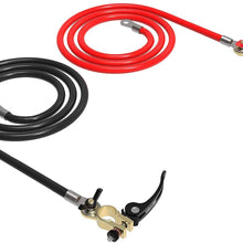 EDECOA 3 AWG 1.5 Meter Pure Copper Battery Cables Inverter Cables For Car, Power Inverter, RV, Boat