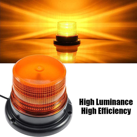 LED Strobe Light, Big Ant Amber 48 LED Warning Lights Safety Flashing Strobe Lights with Magnetic for Most Vehicle Trucks Cars, Law Enforcement Emergency Hazard Beacon Caution Warning Snow Plow