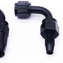 ANTS PART 2Pcs 6AN 90 Degree Universal Aluminum Oil Fuel Water Fluid Air Line Hose End Fitting Kit Black