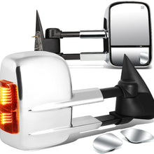 DNA Motoring TWM-021-T999-CH-AM+DM-074 Pair of Towing Side Mirrors + Blind Spot Mirrors