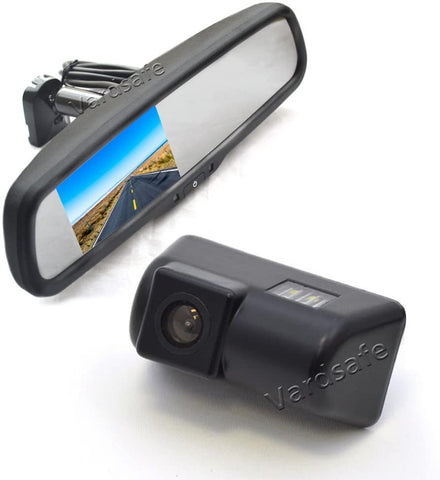 Vardsafe VS302R Reverse Backup Camera & Replacement Rear View Mirror Monitor for Ford Transit Connect (2010-2018)
