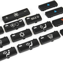 Iinger E39 X5 14 Button Key Caps Climate A/C Control Control Panel Switch Buttons Cover Key Caps Fit for BMW E39 E53 525i 530i 540i M5 X5