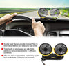 Acouto Car Fan Air USB Car Fan Portable Air Conditioner Auto Cooler Ventilation 12V, Dual Head (Black)