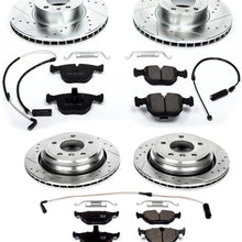 Power Stop K505 Front & Rear Brake Kit with Drilled/Slotted Brake Rotors and Z23 Evolution Ceramic Brake Pads