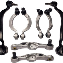 TUCAREST 8Pcs Suspension Kit K642988 K642208 Left Right Front Lower Upper Control Arm and Ball Joint Assembly Compatible With 2007 2008 2009 2010 2011 2012 Lexus LS460 [RWD Models Only]