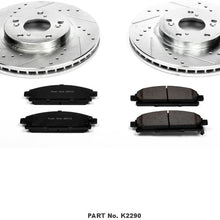 Power Stop K2290 Front Brake Kit with Drilled/Slotted Brake Rotors and Z23 Evolution Ceramic Brake Pads