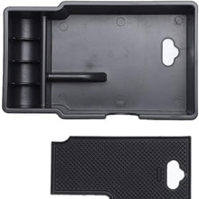 QianBao Compatible with Center Console Organizer Insert ABS Black Materials Tray Armrest Storage Box for Jeep Renegade 2015 2016 2017 2018 2019