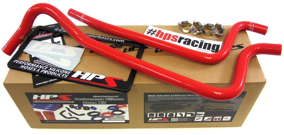 Jeep 02-06 Wrangler TJ 4.0L Left Hand Drive HPS Red Reinforced Silicone Heater Hose Kit