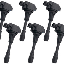GERMBAN 22448-EY00A Ignition Coil Set of 6pcs Replacement for 2009-2016 Nissan 370Z 3.7L for Infiniti EX37 FX37 FX50 G37 M37 M56 Q50 5C1788 UF617