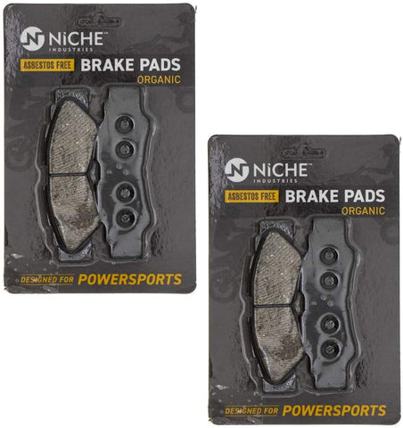 NICHE Rear Left/Right Brake Pad Set For Yamaha 2HC-25806-00-00 Organic 2 Pack