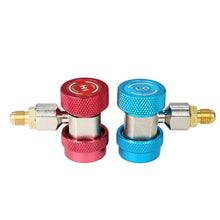 3pcs 1/4" Adjustable R134A Quick Couplers Adapters High Low AC Manifold Gauge Hose Conversion Kit with Remover