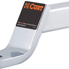 CURT 45296 Chrome Class 3 Trailer Hitch Ball Mount, Fits 2-Inch Receiver, 7,500 lbs, 1-Inch Hole, 4-Inch Drop, 2-In Rise