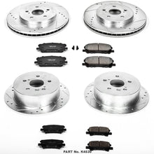Power Stop K4530 Front & Rear Brake Kit with Drilled/Slotted Brake Rotors and Z23 Evolution Ceramic Brake Pads