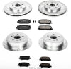 Power Stop K4530 Front & Rear Brake Kit with Drilled/Slotted Brake Rotors and Z23 Evolution Ceramic Brake Pads