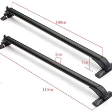 VPABES Universal Cars Lockable Bars Rack Aluminum Roof Rack Cross Bar Carrier Adjustable Window Frame Crossbar Top Rail Rack Max Load 75Kg