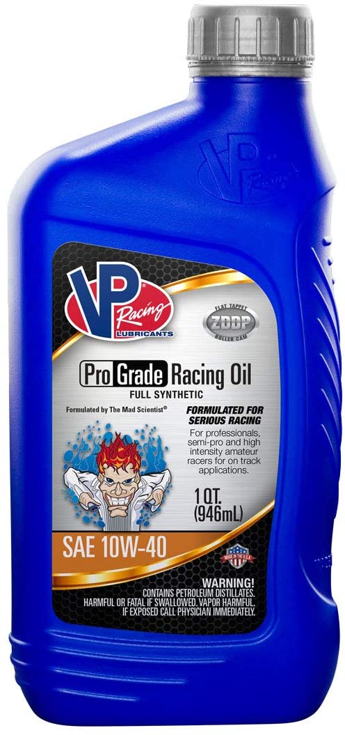 VP Racing Fuels Full Synthetic Pro Grade Racing Oil,Quart Bottle 10W-40 (4 Pack)
