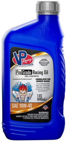 VP Racing Fuels Full Synthetic Pro Grade Racing Oil,Quart Bottle 10W-40 (4 Pack)