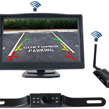 YIMU Backup Camera and 5" Monitor Kit for Car/SUV/Pickup/Truck/Van/RV/Trailer Single Power Rear View System Driving/Reversing Use IP67 Waterproof Night Vision