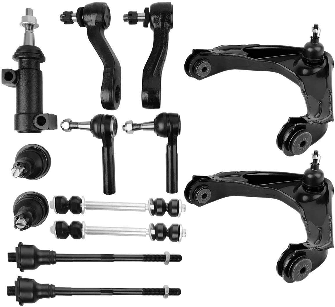 Front Control Arm Kit Compatible with 2000-2012 Chevrolet Avalanche/Silverado/Suburban, 2000-2012 GMC Sierra Yukon XL, 2003-2009 Hummer H2 (Fit 8-Lug Models Only)