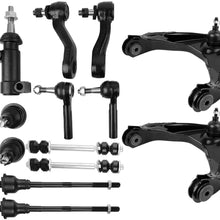 Front Control Arm Kit Compatible with 2000-2012 Chevrolet Avalanche/Silverado/Suburban, 2000-2012 GMC Sierra Yukon XL, 2003-2009 Hummer H2 (Fit 8-Lug Models Only)