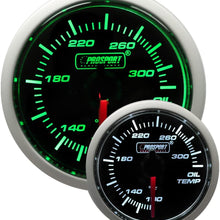Oil Temperature Gauge- Electrical Green/white Performance Series 52mm (2 1/16")