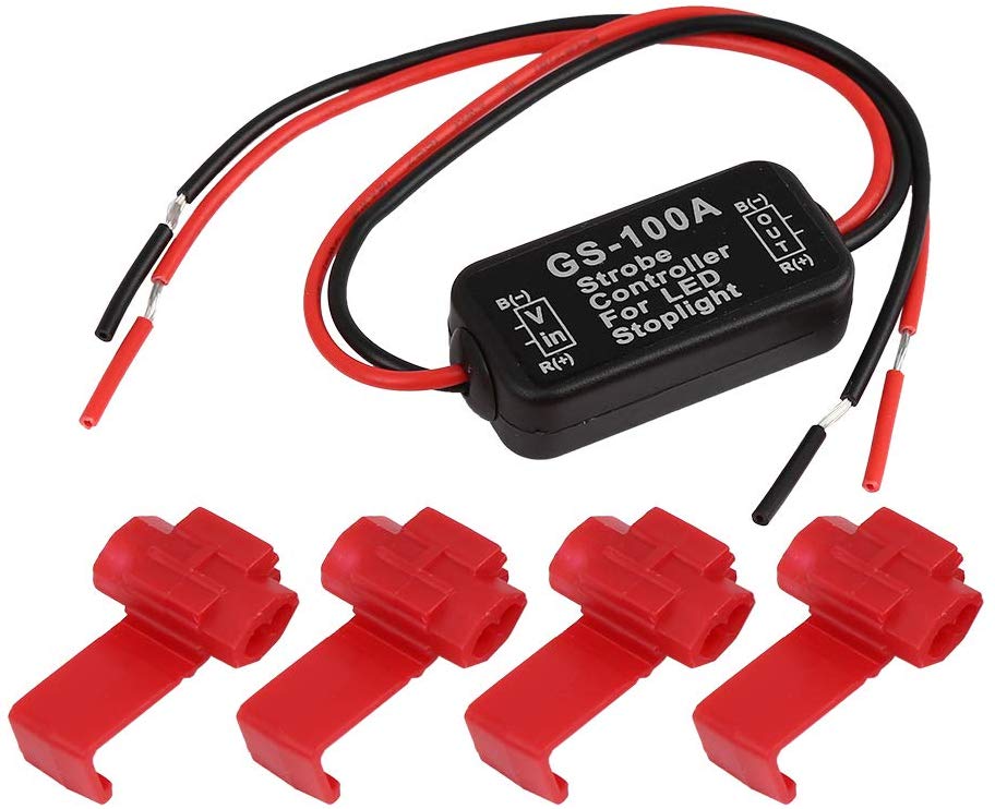 X AUTOHAUX LED Stop Light Anti Flicker Flash Module Controller with Wire Free Caliper