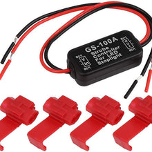X AUTOHAUX LED Stop Light Anti Flicker Flash Module Controller with Wire Free Caliper