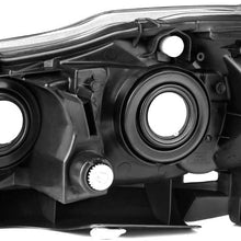 AUTOSAVER88 Headlight Assembly Compatible with 2003-2008 Toyota Corolla Black Housing Amber Reflector Clear Lens (Driver & Passenger Side)