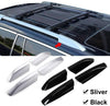 4pcs Silver Black Roof Rack Rail End Cover Shell Replace for Toyota Highlander XU40 2008 2009 2010 2011 2012 2013 (Silver)